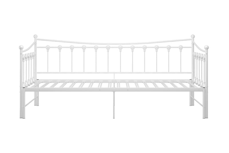 sengestel til udtræksseng 90x200 cm metal hvid - Hvid - Sengeramme & sengestel