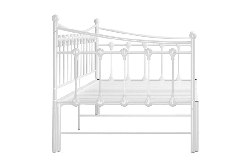 sengestel til udtræksseng 90x200 cm metal hvid - Hvid - Møbler - Senge - Sengeramme & sengestel