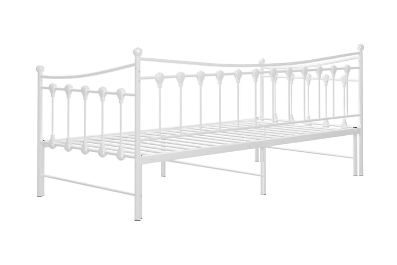 sengestel til udtræksseng 90x200 cm metal hvid - Hvid - Møbler - Senge - Sengeramme & sengestel