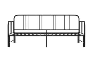 Sengestel til udtræksseng 90x200 cm metal sort - Sort - Møbler - Senge - Sengeramme & sengestel
