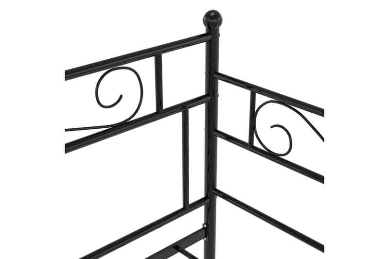 sengestel til udtræksseng 90x200 cm metal sort - Sort - Møbler - Senge - Sengeramme & sengestel