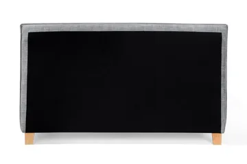 Sennez Sengepakke – Dobbeltseng 160x200 cm i Stof med Sengegavl + Topmadras - Grå - Møbler - Senge - Sengeramme & sengestel