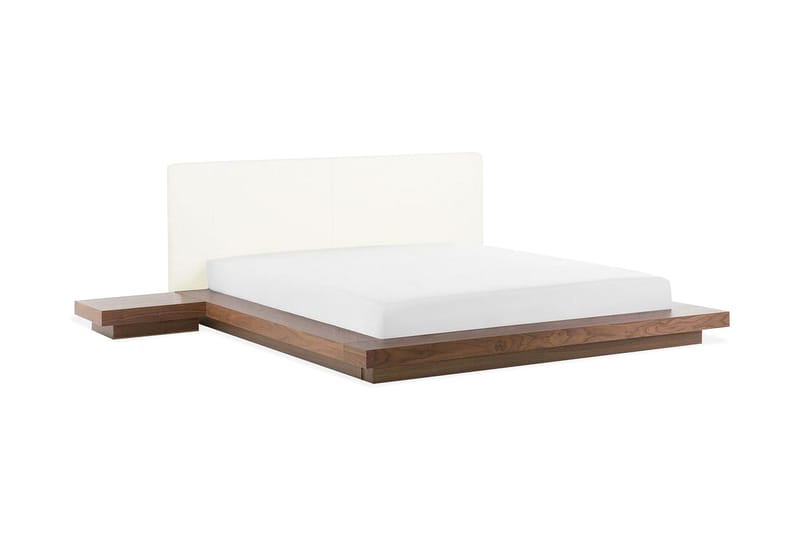 Silversmith Sengepakke – Dobbeltseng 160x200 cm i Stof med Sengegavl + Topmadras, Hvid