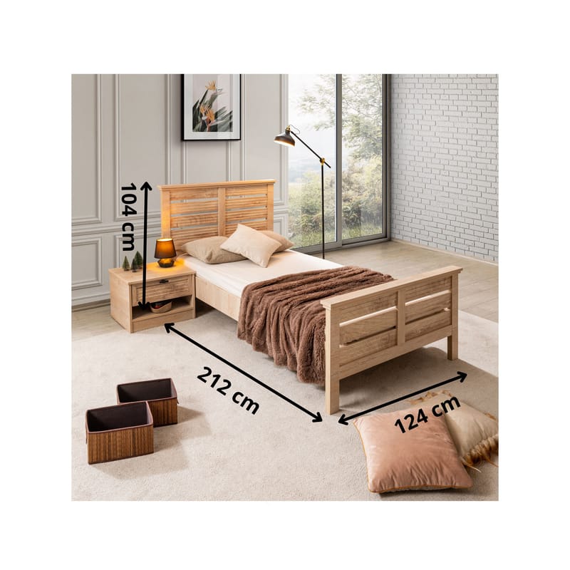 Single Bedstead Homitis - Møbler - Senge - Sengeramme & sengestel
