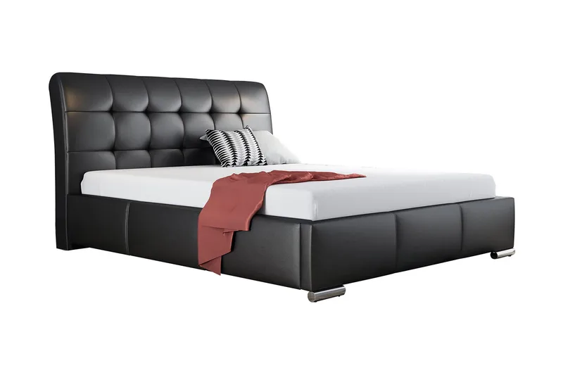 Stavanger Seng med opbevaring 180x200 - Sort - Møbler - Senge - Sengeramme & sengestel