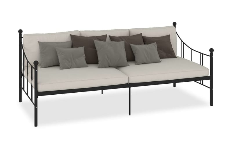 Stel Til Daybed 90X200 cm Metal Sort - Møbler - Senge - Sengeramme & sengestel