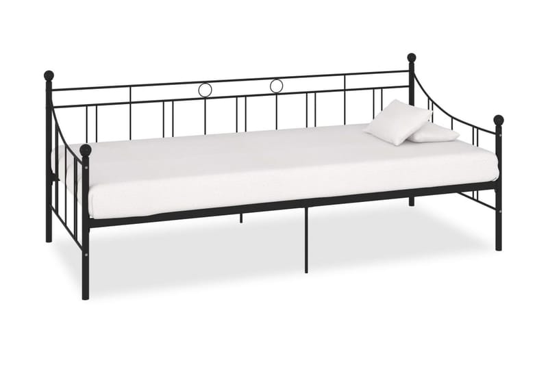 Stel Til Daybed 90X200 cm Metal Sort - Møbler - Senge - Sengeramme & sengestel