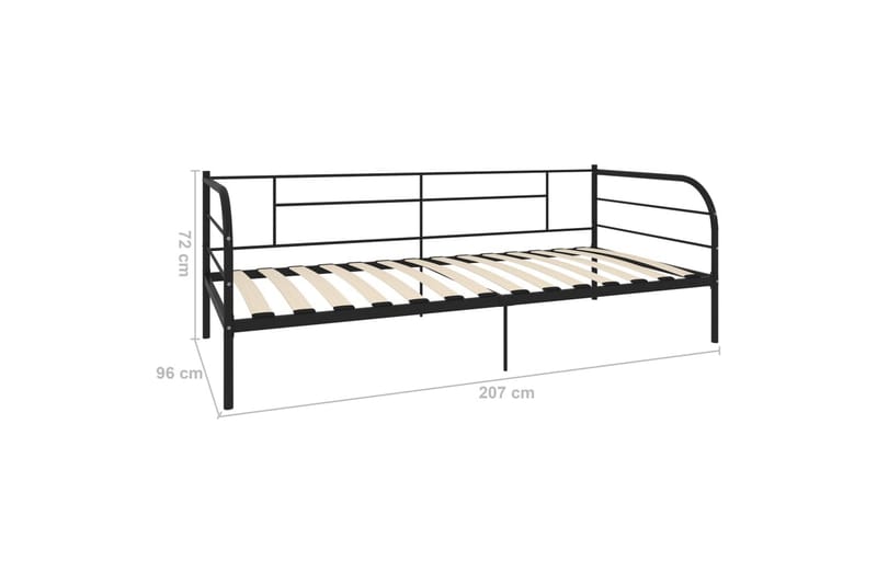 Stel Til Daybed 90X200 cm Metal Sort - Sengeramme & sengestel