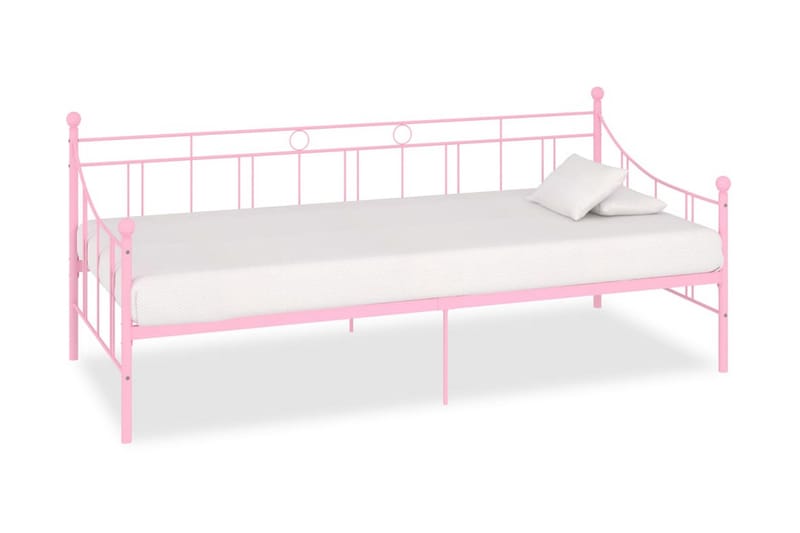 Stel Til Daybed 90X200 cm Metal Pink - Møbler - Senge - Sengeramme & sengestel