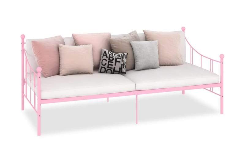 Stel Til Daybed 90X200 cm Metal Pink - Møbler - Senge - Sengeramme & sengestel