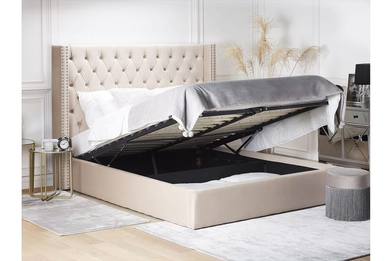 Tajueco Dobbeltseng 180x200 cm - Beige - Møbler - Senge - Sengeramme & sengestel