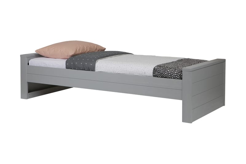 Tenney Sengeramme 90x200, Stålgrå Fyrretræ