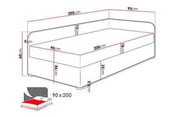 Unona Sengeramme 90x200 cm - Møbler - Senge - Sengeramme & sengestel