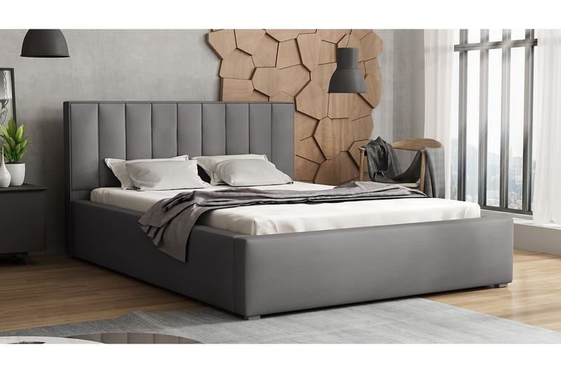 Valasco Sengeramme 120x200 cm - Grå - Møbler - Senge - Sengeramme & sengestel