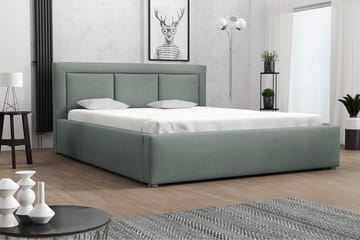 Valasco Sengeramme 120x200 cm i Stof med Sengegavl - Salviegrøn - Møbler - Senge - Sengeramme & sengestel