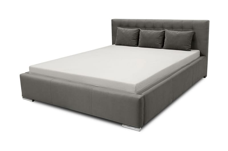 Vento Sengeramme med Opbevaring 140x200 - Grå - Møbler - Senge - Sengeramme & sengestel
