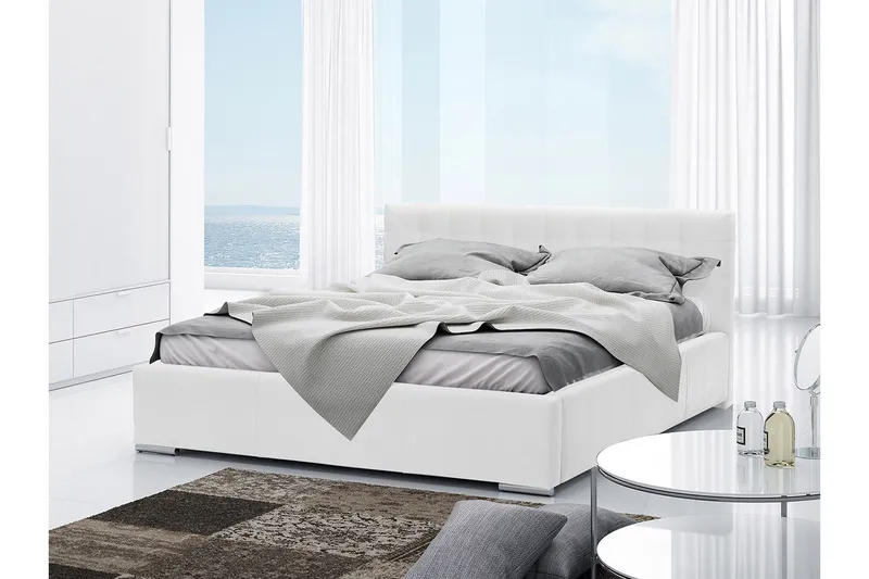 Vento Sengeramme med Opbevaring 160x200 - Hvid - Møbler - Senge - Sengeramme & sengestel