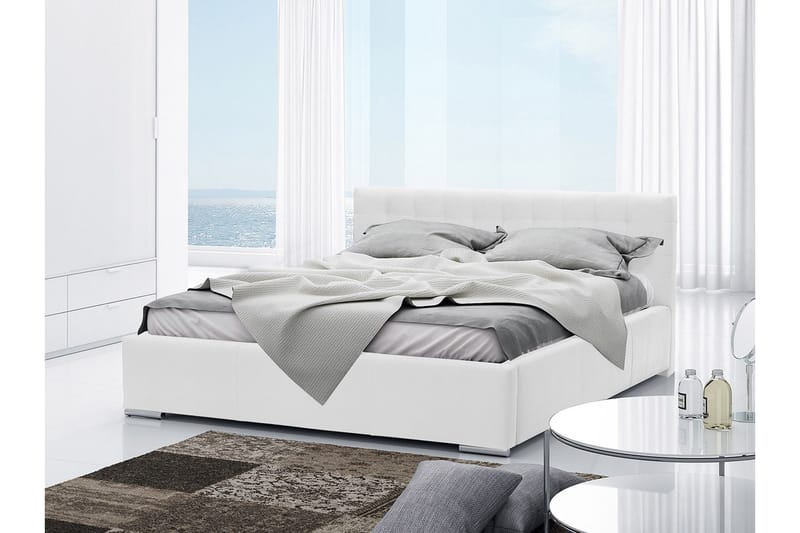 Vento Sengeramme med Opbevaring 180x200 - Hvid - Møbler - Senge - Sengeramme & sengestel