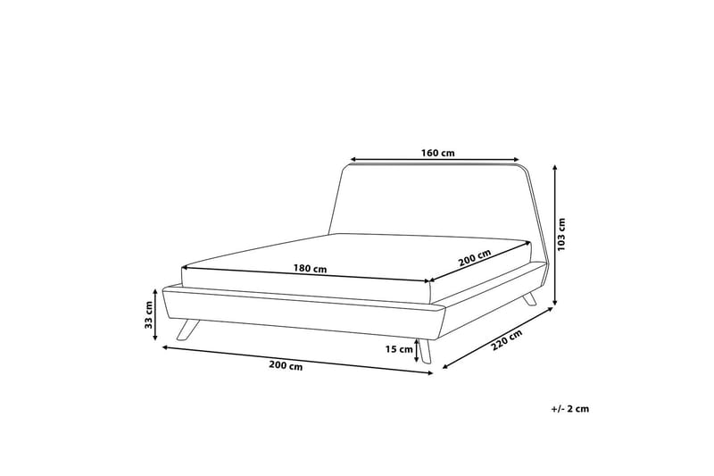 Vienne Dobbelt seng 180 | 200 cm - Sort - Sengeramme & sengestel