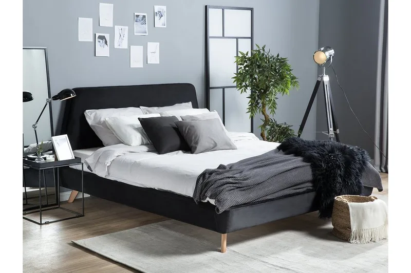 Vienne Dobbelt seng 180 | 200 cm - Sort - Møbler - Senge - Sengeramme & sengestel