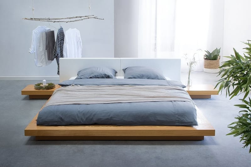 Zen Dobbeltseng 180 | 200 cm - Træ / natur - Møbler - Senge - Sengeramme & sengestel