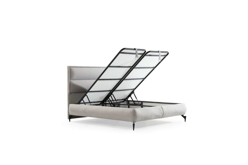Sengerammesbase & Hovedgærde Frisk Grå - 150 x 41 x 200 cm - Møbler - Senge - Sengeramme & sengestel