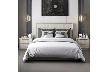 Sengerammesbase & Hovedgærde Fruitland Stone (150 x 35 x 208 cm) - Grå - Møbler - Senge - Sengeramme & sengestel