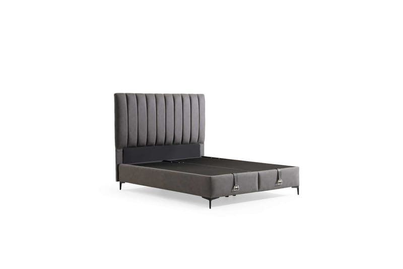 Sengerammesbase & Hovedgærde Glenurenora Grå - 180 x 38 x 200 cm - Møbler - Senge - Sengeramme & sengestel