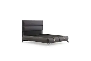 Sengerammesbase & Hovedgærde Mørk Grå - 120 x 41 x 200 cm - Møbler - Senge - Sengeramme & sengestel