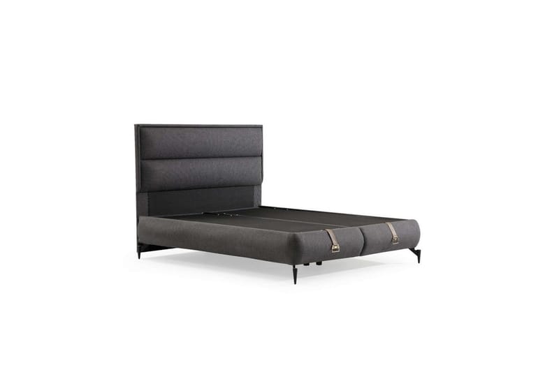 Sengerammesbase & Hovedgærde Mørk Grå - 150 x 41 x 200 cm - Møbler - Senge - Sengeramme & sengestel