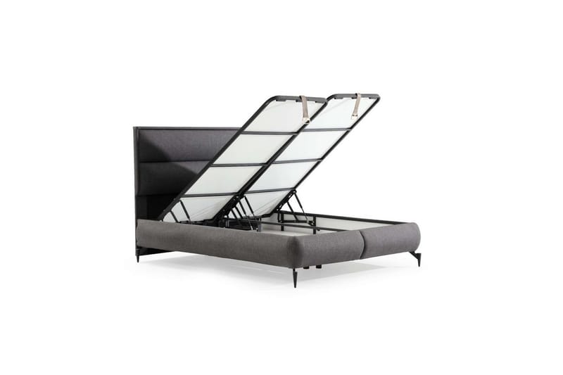 Sengerammesbase & Hovedgærde Mørk Grå - 150 x 41 x 200 cm - Møbler - Senge - Sengeramme & sengestel