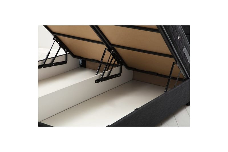 Sengerammesbase & Hovedgærde Sonyi Antracit - 160 x 110 x 200 cm - Møbler - Senge - Sengeramme & sengestel