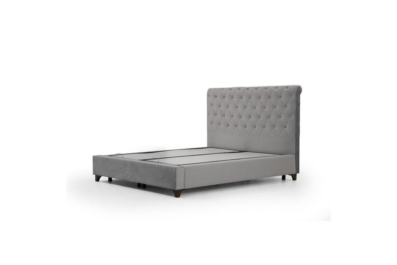 Sengerammesbase & Hovedgærde Subra Grå - 160 x 130 x 200 cm - Møbler - Senge - Sengeramme & sengestel