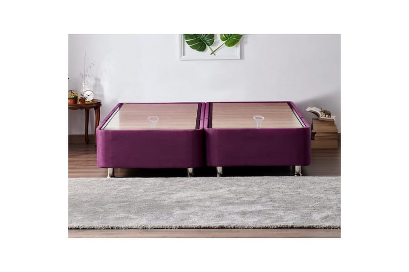 Sengerammesbase Lilla Dobbelt Lilla, 160 x 200 x 38 cm