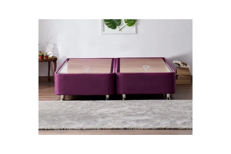 Sengerammesbase Lilla Dobbelt Lilla, 160 x 200 x 38 cm