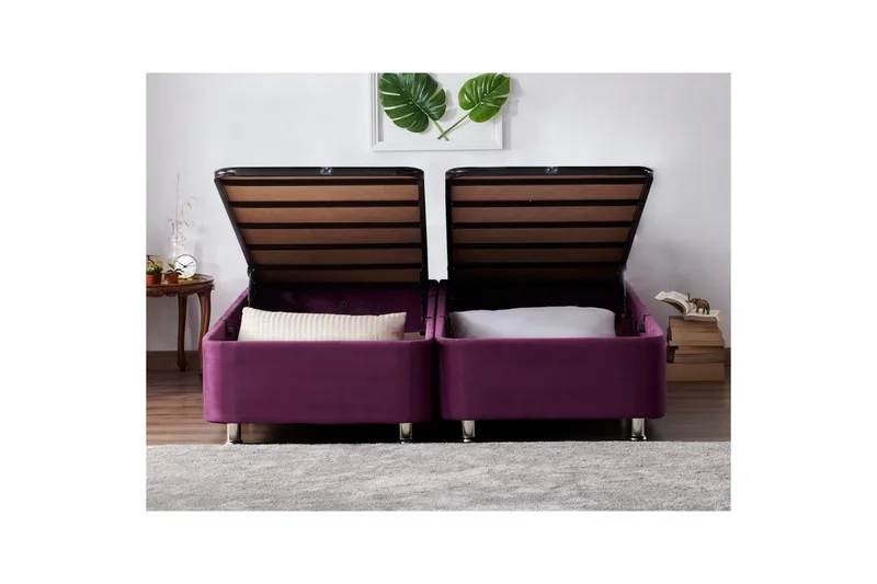 Sengerammesbase Lilla Dobbelt Lilla - 160 x 200 x 38 cm - Møbler - Senge - Sengeramme & sengestel