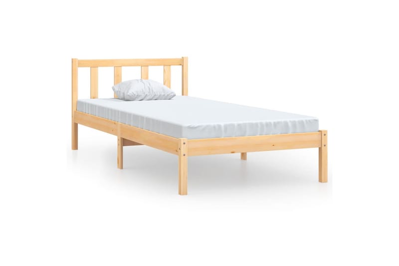 sengestel 100x200 cm massivt fyrretræ - Brun - Møbler - Senge - Sengeramme & sengestel