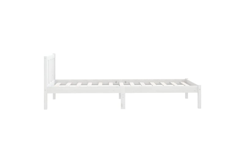 sengestel 75x190 cm UK Small Single massivt fyrretræ hvid - Hvid - Møbler - Senge - Sengeramme & sengestel