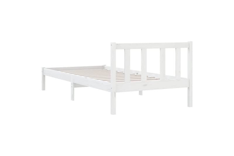 sengestel 75x190 cm UK Small Single massivt fyrretræ hvid - Hvid - Møbler - Senge - Sengeramme & sengestel
