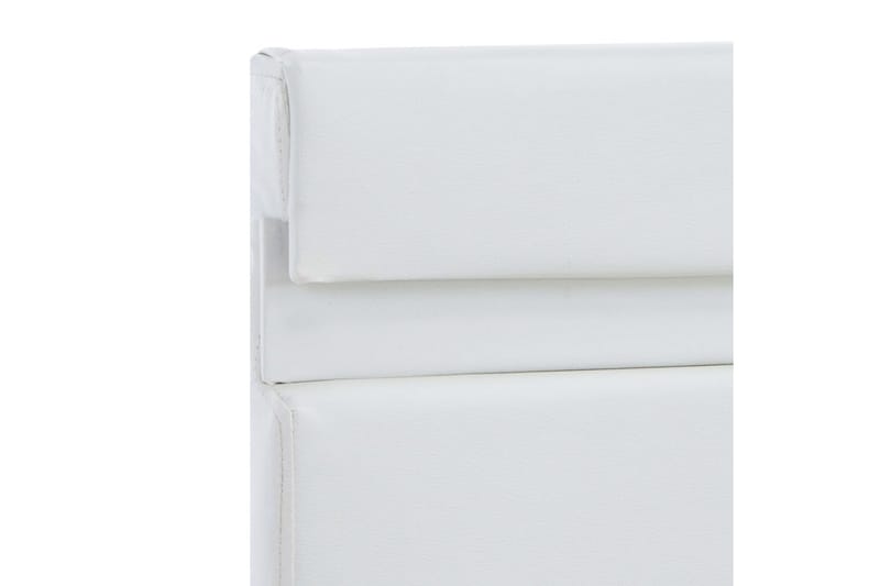 Sengestel med LED 160 x 200 cm kunstlæder hvid - Hvid - Sengeramme & sengestel