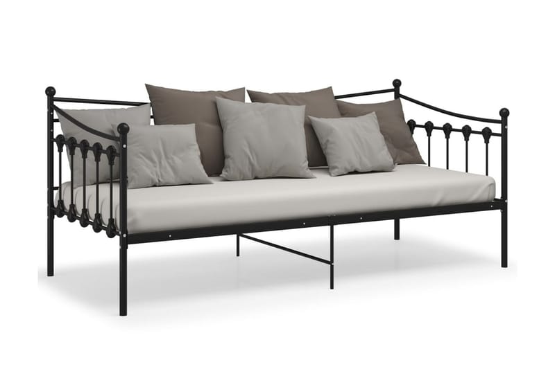 sengestel til sovesofa 90x200 cm metal sort - Sort - Møbler - Senge - Sengeramme & sengestel