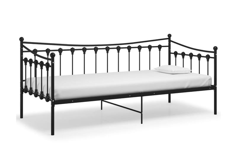 sengestel til sovesofa 90x200 cm metal sort - Sort - Sengeramme & sengestel