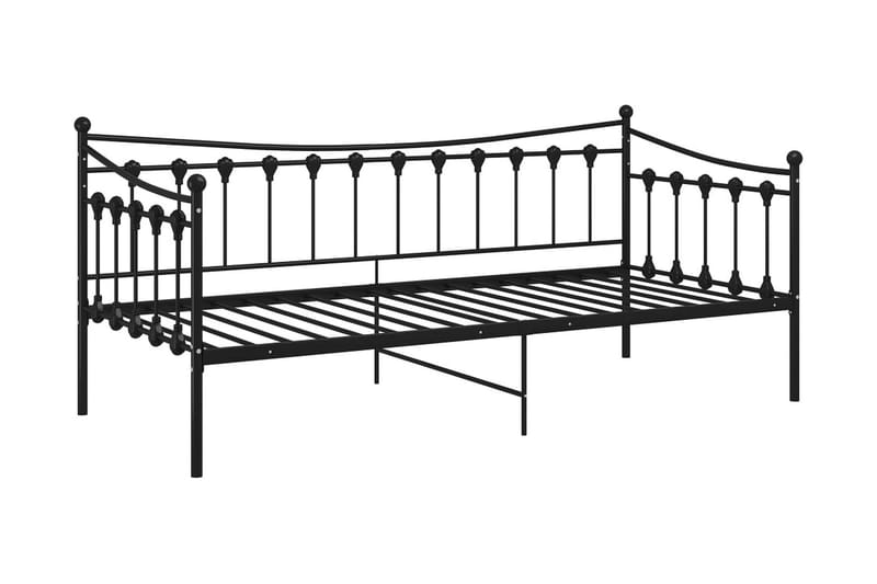 sengestel til sovesofa 90x200 cm metal sort - Sort - Sengeramme & sengestel