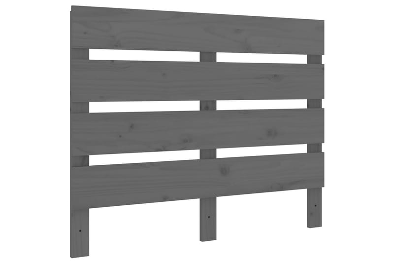beBasic sengegærde 100x3x80 cm massivt fyrretræ grå - GrÃ¥ - Møbler - Senge - Sengetilbehør & sengegavl - Sengegavle