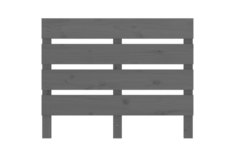 beBasic sengegærde 100x3x80 cm massivt fyrretræ grå - GrÃ¥ - Møbler - Senge - Sengetilbehør & sengegavl - Sengegavle