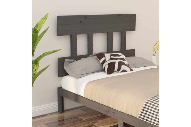 beBasic sengegærde 103,5x3x81 cm massivt fyrretræ grå - GrÃ¥ - Møbler - Senge - Sengetilbehør & sengegavl - Sengegavle