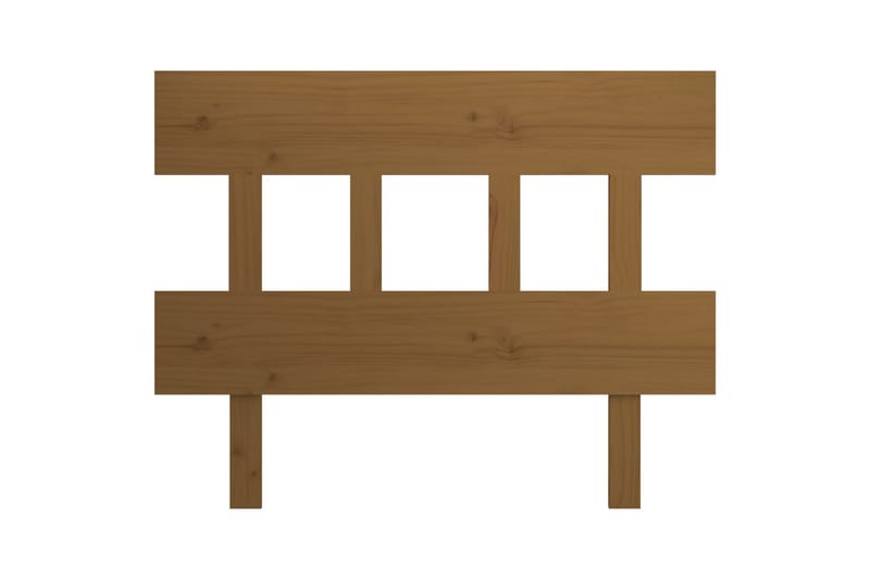 beBasic sengegærde 103,5x3x81 cm massivt fyrretræ gyldenbrun - Brun - Møbler - Senge - Sengetilbehør & sengegavl - Sengegavle