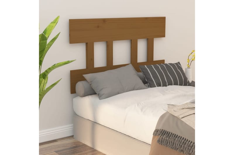 beBasic sengegærde 103,5x3x81 cm massivt fyrretræ gyldenbrun - Brun - Møbler - Senge - Sengetilbehør & sengegavl - Sengegavle