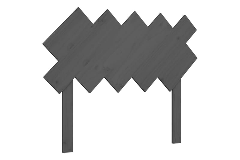 beBasic sengegærde 104x3x80,5 cm massivt fyrretræ grå - GrÃ¥ - Møbler - Senge - Sengetilbehør & sengegavl - Sengegavle