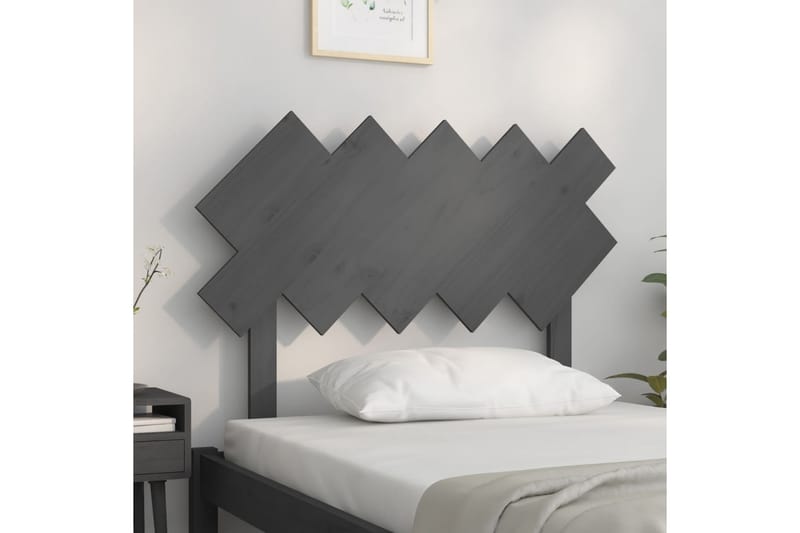 beBasic sengegærde 104x3x80,5 cm massivt fyrretræ grå - GrÃ¥ - Møbler - Senge - Sengetilbehør & sengegavl - Sengegavle